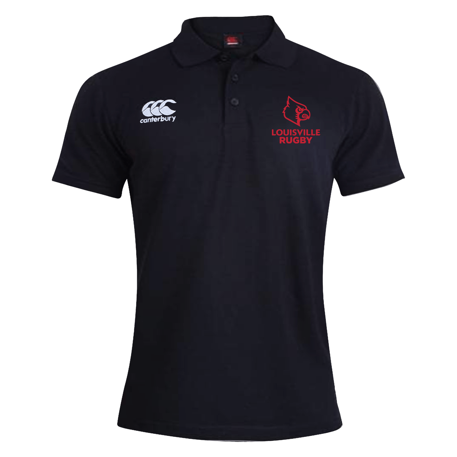 WRS Canterbury University of Louisville Rugby Canterbury Waimak Rugby Polo Shirt | XL | Black