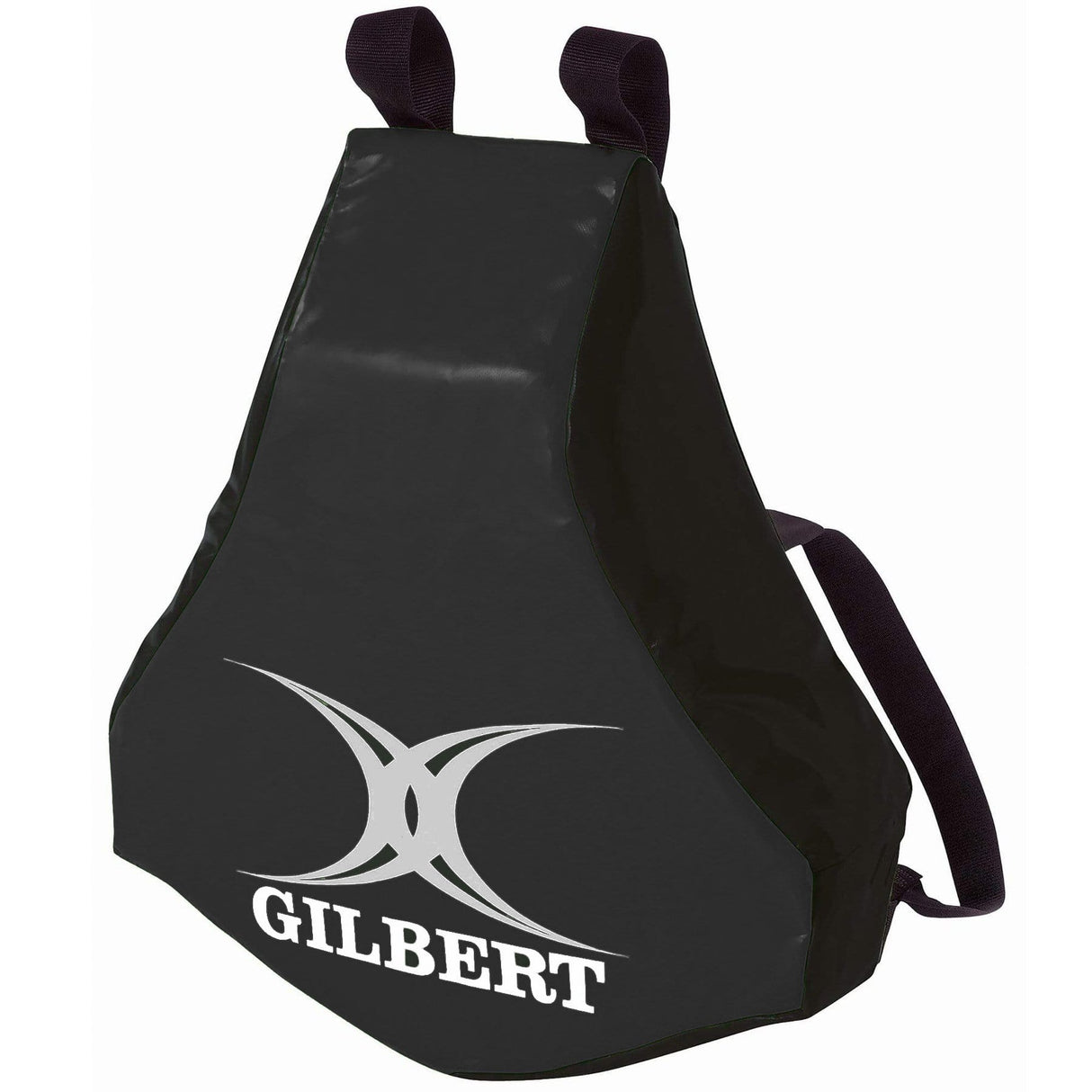 a Gilbert Rugby Black Body Wedge case with a logo on it.