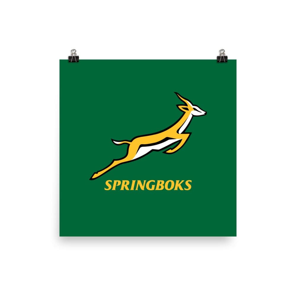 A Springboks Logo Poster featuring the PF LIC.