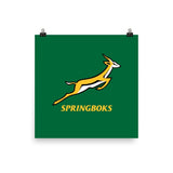 A Springboks Logo Poster featuring the PF LIC.
