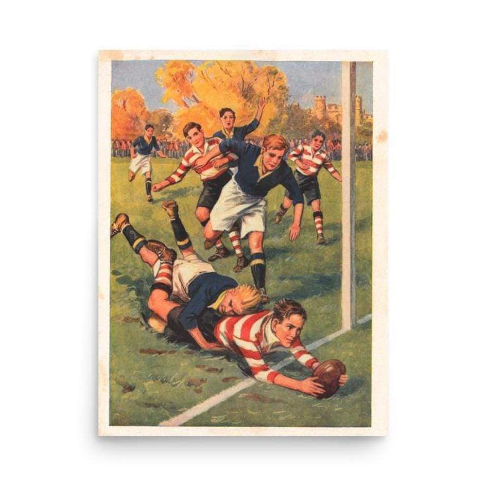 Vintage Rugby Players Poster | World Rugby Shop