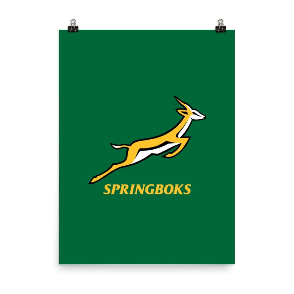 A green PF LIC Springboks Logo Poster.