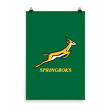 A Springboks Logo Poster featuring the team's logo by PF LIC.