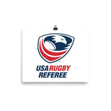 The USA Rugby Referees Poster on a white background.