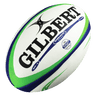 Gilbert Barbarian Match Rugby Ball White With Blue & Green and Black Gilbert
