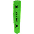 A Gilbert Economy Wrap Green Rugby Post Pads with a black logo on it.