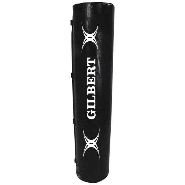 A Gilbert Economy Wrap Black Rugby Post Pad on a white background.