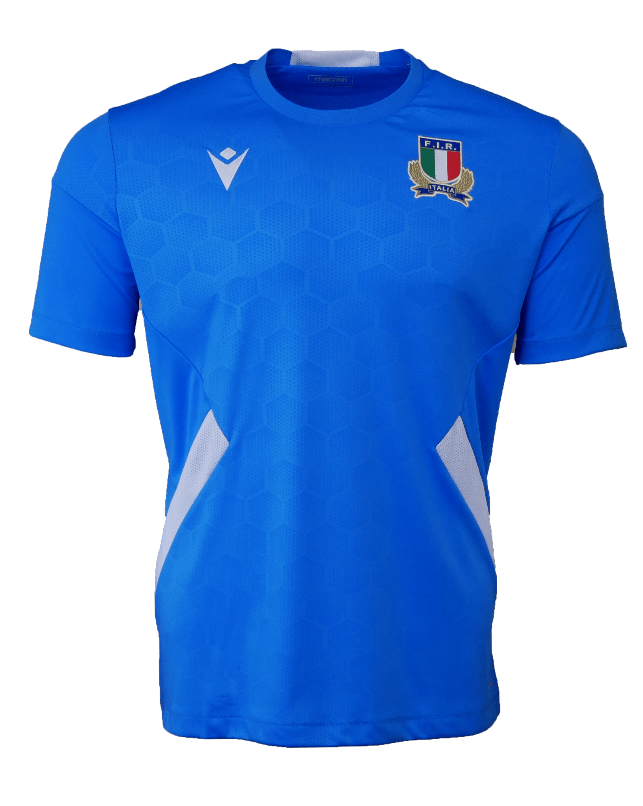 Italy FIR Rugby Training Shirt 22/23 by Macron - Blue - World Rugby Shop