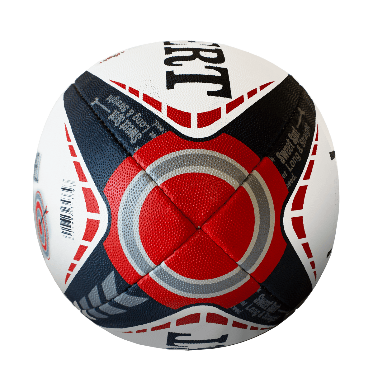 target sweet spot to kick on the Macdowell precision kicking rugby football