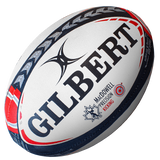 Official Gilbert MacDowell Precision Kicking Rugby Ball navy blue, white and red