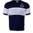 A navy and white Macron 'Italia' T-Shirt with the word Italy on it.