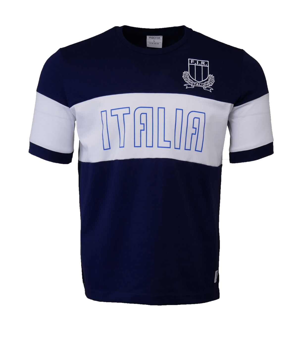 Italy Rugby 'Italia' TShirt by Macron Navy World Rugby Shop