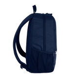 A Langtree Rugby Club Canterbury Medium Navy Rugby Backpack on a green background.