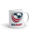 USA Rugby Mug with the USA rugby logo on it.