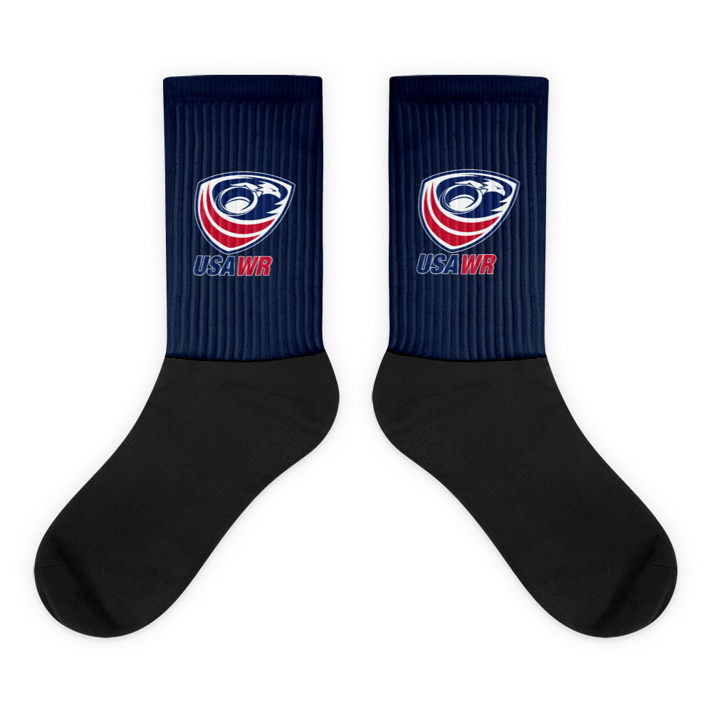 A pair of USA Wheelchair Rugby socks.