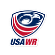 The USA Wheelchair Rugby Stickers logo on a green background.