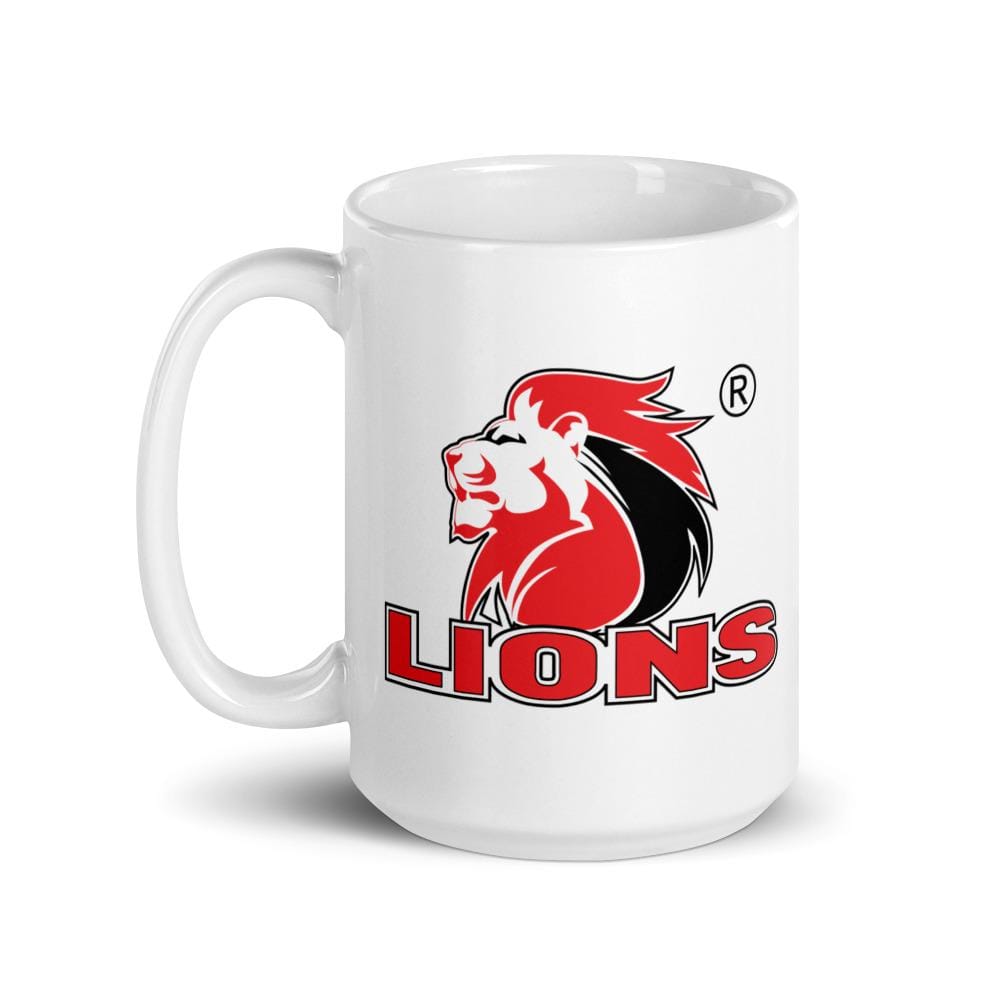 White Ceramic Lions Mug