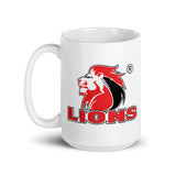 White Ceramic Lions Mug