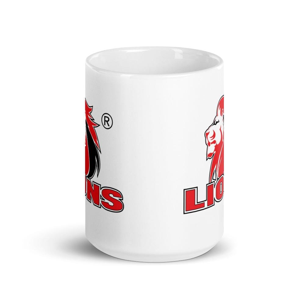 White Ceramic Lions Mug