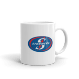 "A Stormers Rugby Mug with the team name printed on a white background."