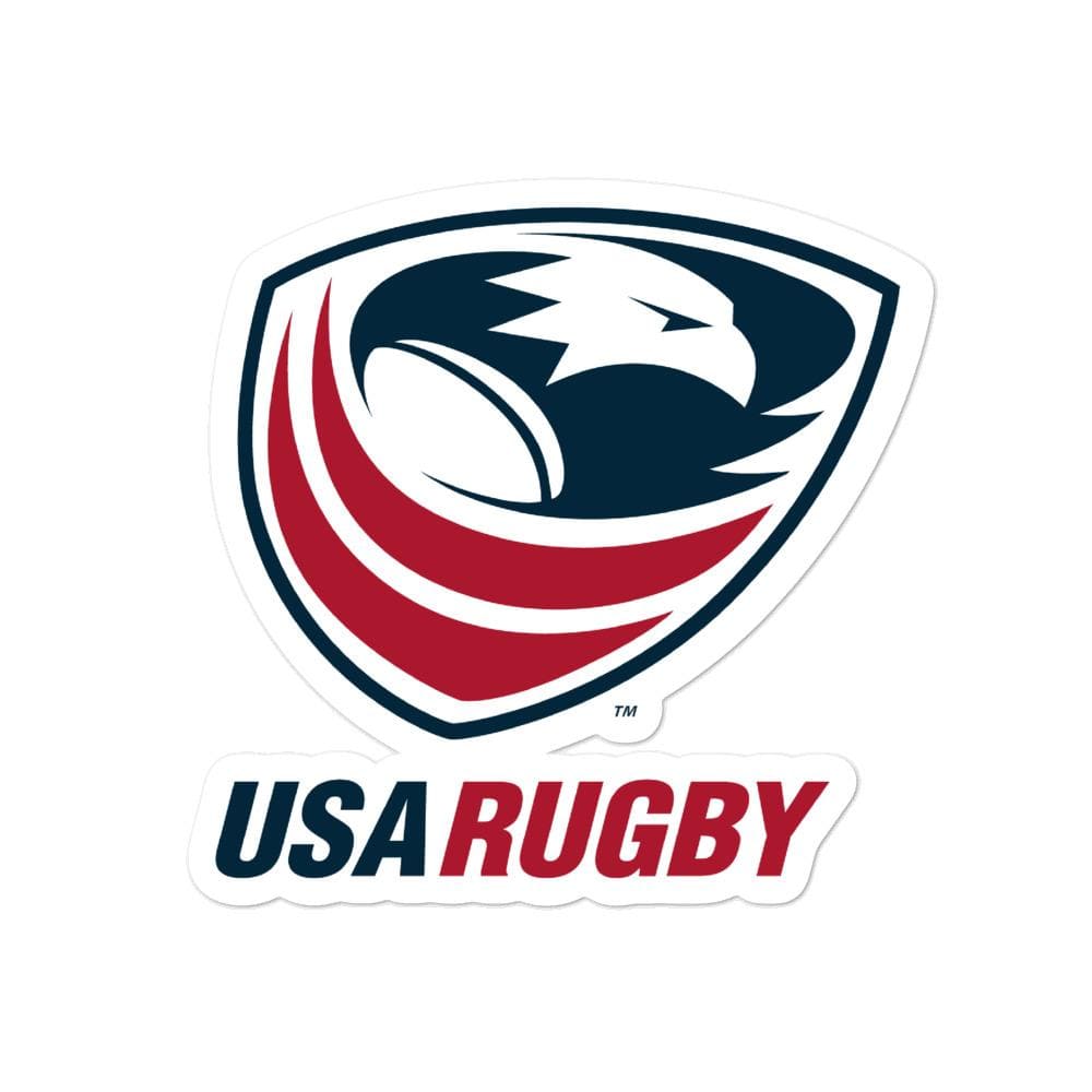 The USA Rugby Bubble-Free Stickers on a white background.