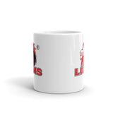 Lions Logo on Both Sides of White Ceramic Mug