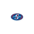 A blue and red logo with the words Stormers Stickers on it by PF.