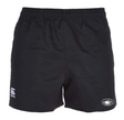 Palm Beach Panthers Rugby Canterbury Black Advantage Rugby Shorts with a white logo on the side.