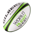 A Gilbert WRS A-XV Training Rugby Ball with the words world rugby on it.