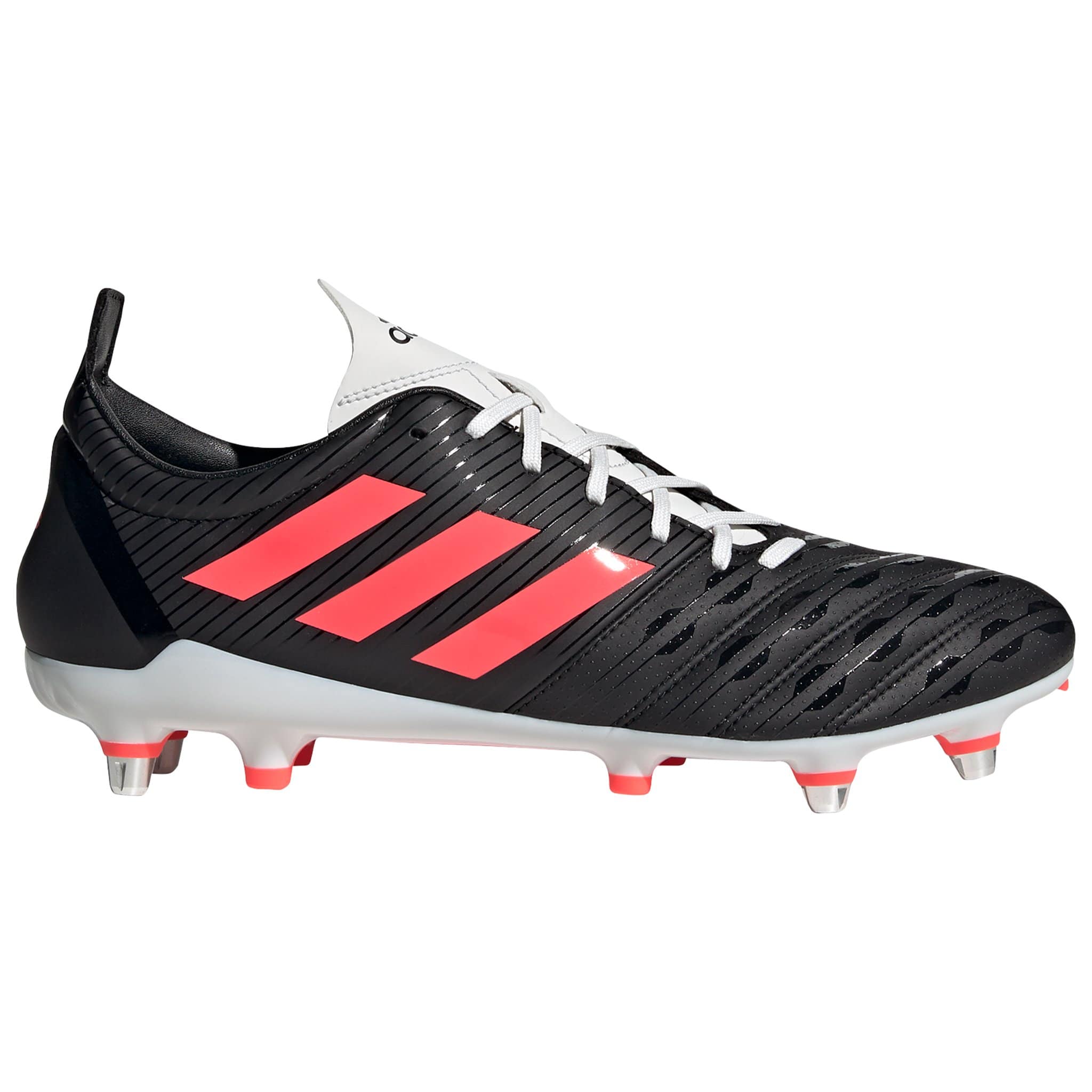 desagradable Murmullo Temeridad Adidas Malice Rugby Cleat - Soft Ground Boot - Core Black/ Signal Pink/  Crystal White - SKU FU8214 - World Rugby Shop
