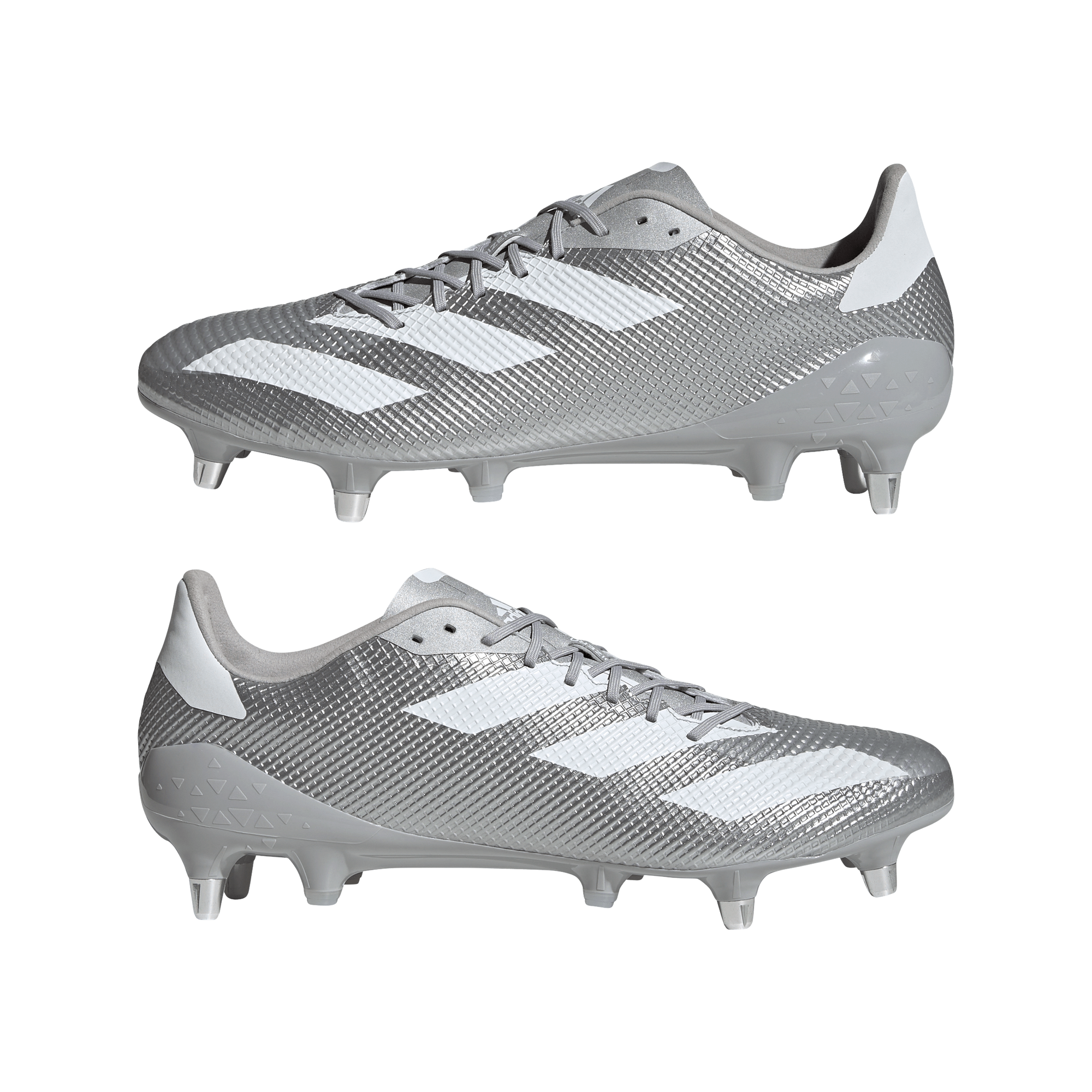 adidas Adizero RS7 SG Rugby Cleat Soft Ground Boot Silver