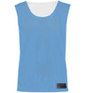 Sky Blue White Reversible Mesh Round Neck Sleeveless Pinnie