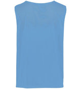 Back Side Sky Blue White Reversible Mesh Sleeveless Pinnie 