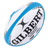 A white and blue Gilbert G-TR4000 Training Ball with the word Gilbert on it.