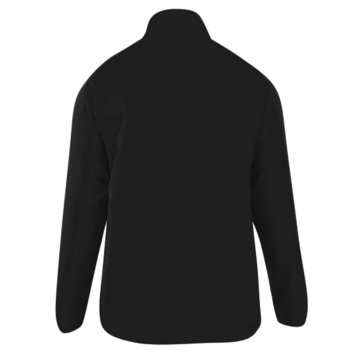 The back of a Capitals Rugby NC Canterbury Team Black Rugby Jacket with a zipper.