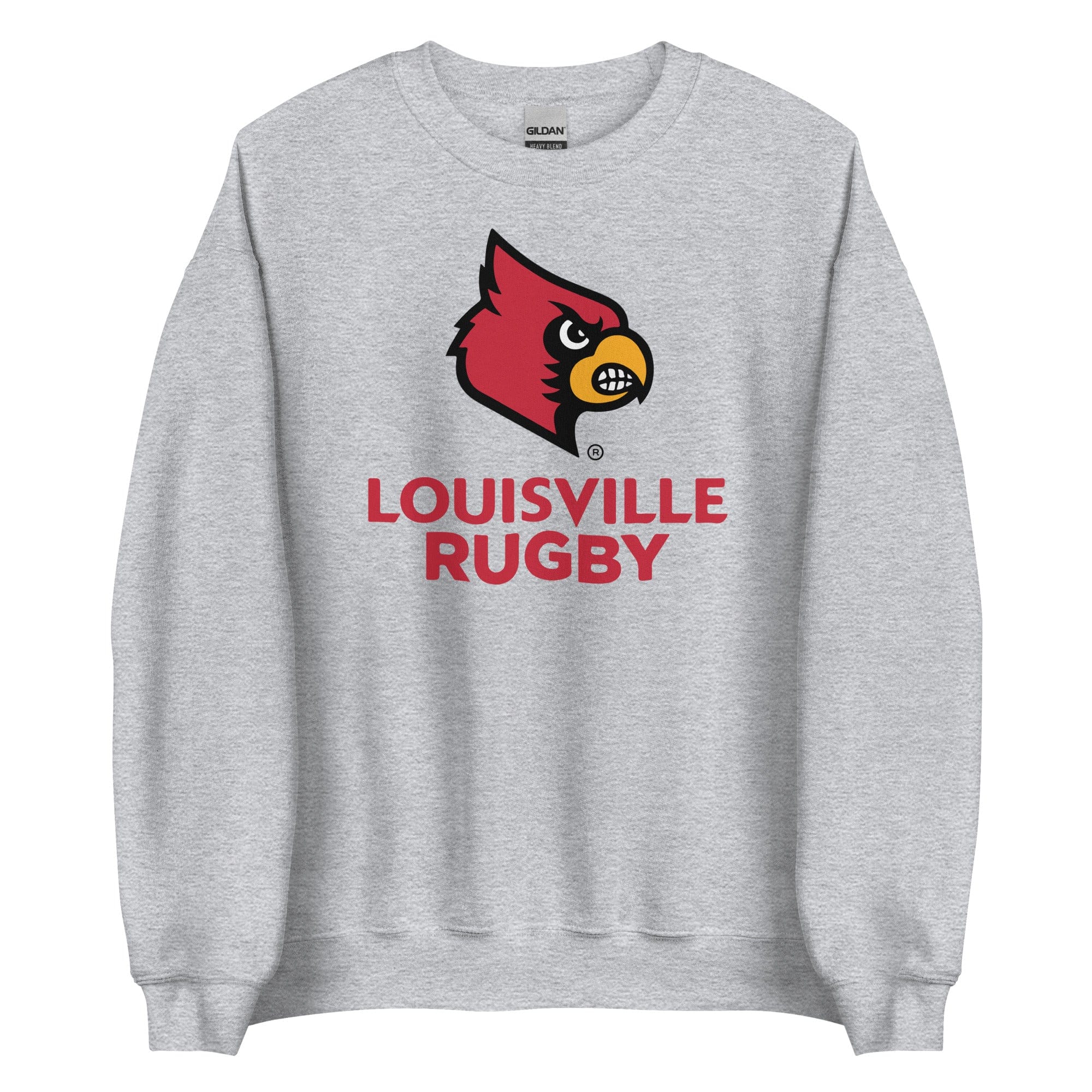 PF University of Louisville Rugby Crew Neck Sweatshirt Sport Grey / L