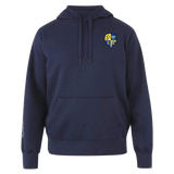 Langtree Rugby Club Canterbury Navy Team Hoodie with a yellow and blue emblem.