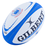 Alternate view of Gilbert & Samoa Logos on Replica Rugby Ball