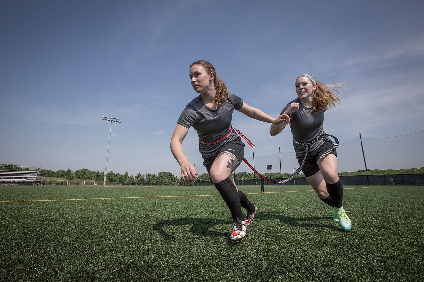 Athletes Demonstrating Usage of Mirror Belt