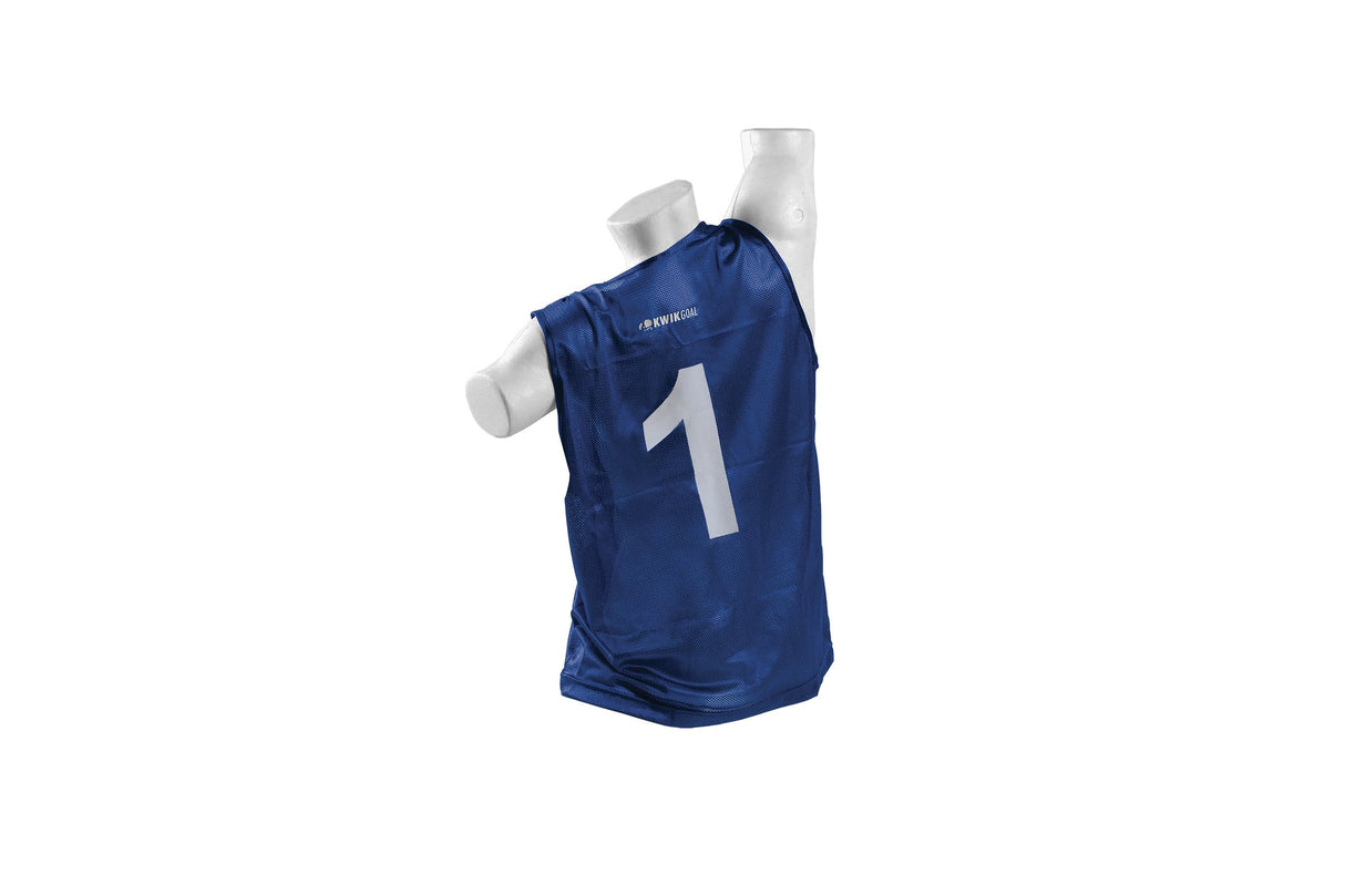 Blue Youth Rugby Vest Number 1 on Mannequin