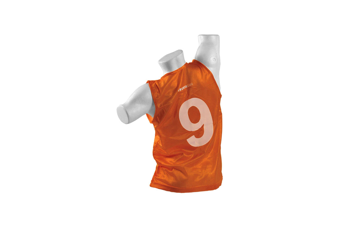 Orange Youth Rugby Vest Number 9 on Mannequin