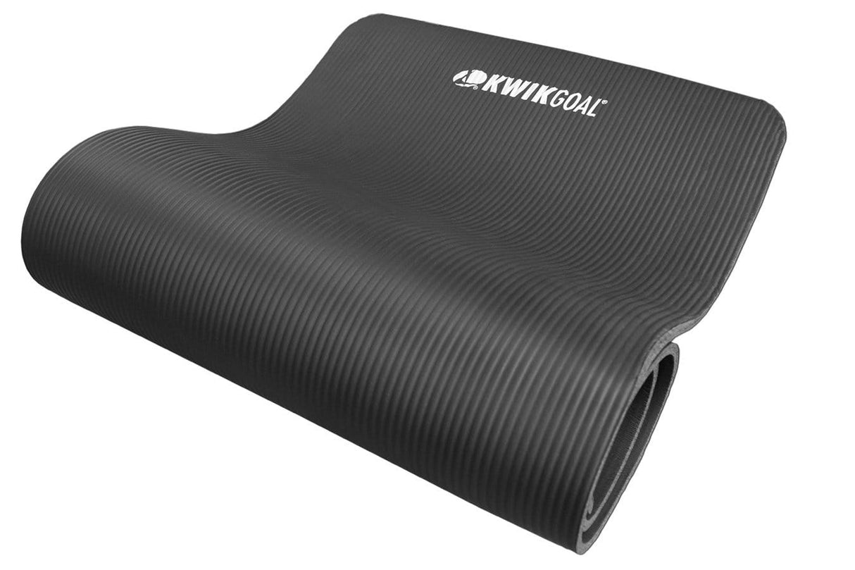 Black Stretching Mat With White Kwik Goal Logo