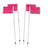 Set of Four Red Rugby Corner Flags