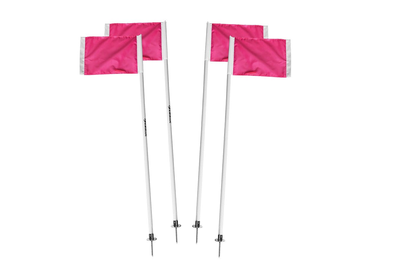 Set of Four Red Rugby Corner Flags