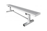 Close Up View Aluminum Player Bench Without Back