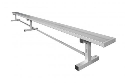 Angled View Aluminum Player Bench Without Back