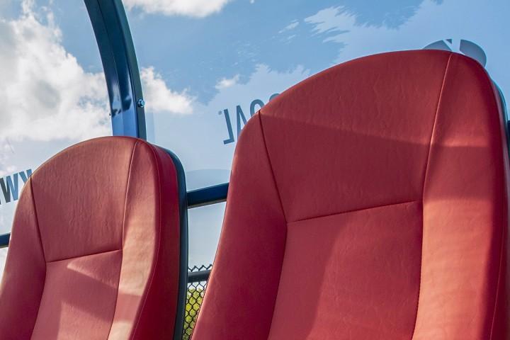 Close Up of Red Luxury Seat Backs