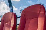 Close Up of Red Luxury Seat Backs