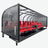 Two-Row Portable Only Rugby Shelter w/ Red Seats & Black Frame