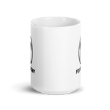 A white Fiji Rugby Mug with the words fury on it.